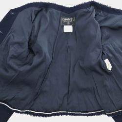 Pre Owned Chanel Setup Suit Jacket Skirt Navy #42