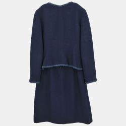 Pre Owned Chanel Setup Suit Jacket Skirt Navy #42
