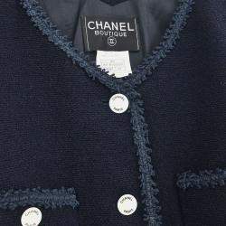 Pre Owned Chanel Setup Suit Jacket Skirt Navy #42