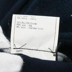 Pre Owned Chanel Single Breasted Jacket Navy #38