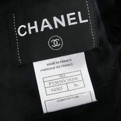 Pre Owned Chanel Single Breasted Jacket Black 08A #36