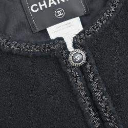 Pre Owned Chanel Single Breasted Jacket Black 08A #36