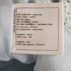 Pre Owned Chanel Blue Tweed Sleeveless Mini Dress M