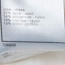 Pre Owned Chanel Pink Tweed  Sleeveless Mini Dress M