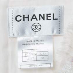 Pre Owned Chanel Pink Tweed  Sleeveless Mini Dress M