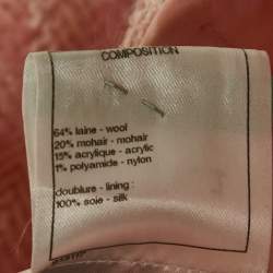 Pre Owned Chanel Pink Tweed Zip-Up Jacket M