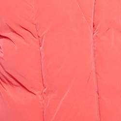 Pre Owned Chanel Pink Nylon Puffer Coat S