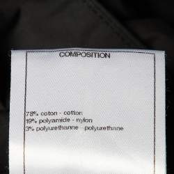Pre Owned Chanel Black Cotton & Nylon Sleeve Tie Detail Windbreaker Jacket S