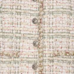 Pre Owned Chanel Mulicolor/Beige Tweed Sleeveless Vest M