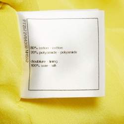 مملوكة مسبقًا Chanel Yellow Tweed Cropped Jacket S