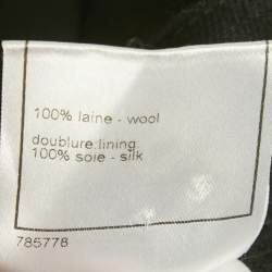 مملوكة مسبقًا بنطلون شانيل رسمي صوف أسود مقاس صغير (سمول)