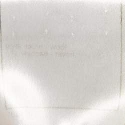 Pre Owned بلوفر شانيل صوف مطرز بشعار بوجه كريم مقاس صغير