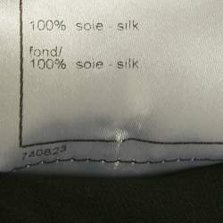 Pre Owned Chanel Black Silk Lace Detail Sheer Maxi Dress S