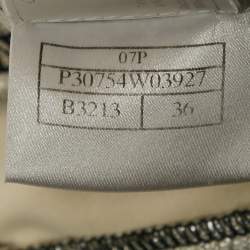 مملوكة مسبقًا فستان شانيل ميني مضلع فضي لوريكس بحمالات مقاس صغير ( صغير )