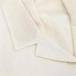 Pre Owned جاكيت شانيل أبيض بزر أحادي مقاس صغير