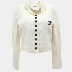 مملوكة مسبقًا Chanel Single Breasted Jacket White Size S