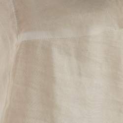 مملوكة مسبقًا Chanel White Cotton Short Sleeve Blouse S