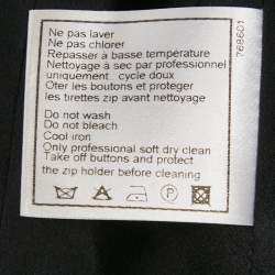 مملوكة مسبقًا Chanel Black Tweed Belted Jacket S