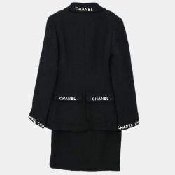 Pre Owned Chanel Setup Suit Jacket Skirt Black 