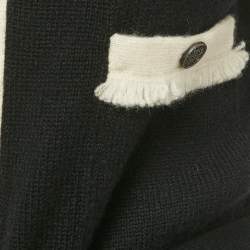 مملوكة مسبقًا Chanel Black Cashmere Belted Cardigan S