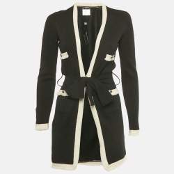 مملوكة مسبقًا Chanel Black Cashmere Belted Cardigan S