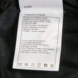 Pre Owned Chanel Black Floral Applique Silk Blend Playsuit S