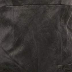 Pre Owned Chanel Black Floral Applique Silk Blend Playsuit S