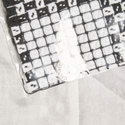 Pre Owned Chanel Black/White Tweed Jumpsuit S