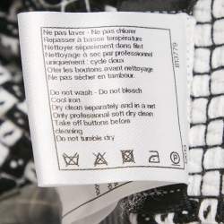 Pre Owned Chanel Black/White Tweed Jumpsuit S