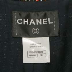 مملوكة مسبقًا Chanel Multicolor Lurex Tweed Zip UP Jacket M