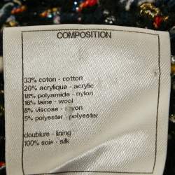 مملوكة مسبقًا Chanel Multicolor Lurex Tweed Zip UP Jacket M