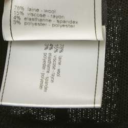 مملوكة مسبقًا Chanel Black Wool Knit Ruffled Mini Dress S