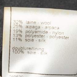 مملوكة مسبقًا جاكيت شانيل تويد أزرق كحلي / أسود بحزام مقاس صغير (سمول)