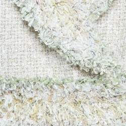 مملوكة مسبقًا جاكيت شانيل كريمة تويد قصيرة مقاس كبير