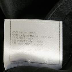 مملوكة مسبقًا Chanel Black Satin Flounce Knee-Length Skirt S