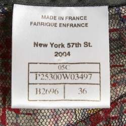 Pre Owned جاكيت طقم شانيل توي�د وتول أسود مقاس صغير (سمول)