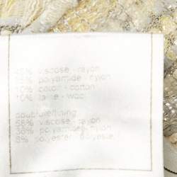 Pre Owned Chanel Yellow & Grey Tweed Blazer, Skirt & Tie Set M