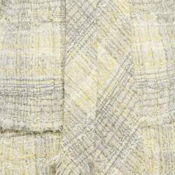 Pre Owned Chanel Yellow & Grey Tweed Blazer, Skirt & Tie Set M