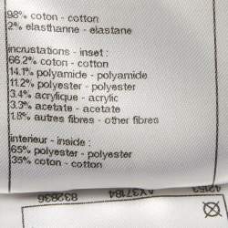 Pre Owned Chanel Blue Denim Side Trim Skinny Jeans S/Waist28"