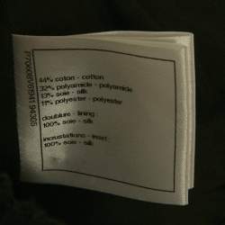 Pre Owned بنطلون شانيل أسود تريم حرير وتويد مقاس متوسط