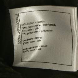 Pre Owned بنطلون شانيل أسود تريم حرير وتويد مقاس متوسط