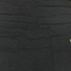 Pre Owned بنطلون شانيل أسود تريم حرير وتويد مقاس متوسط