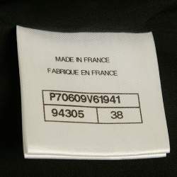 مملوكة مسبقًا Chanel Black Tweed Overlay Short Sleeve Jacket M