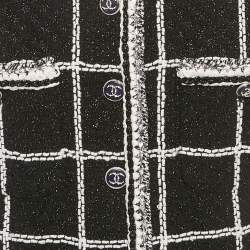 مملوكة مسبقًا جمبسوت شانيل تويد لوريكس أسود بتفاصيل أزرار مقاس متوسط - ميديم