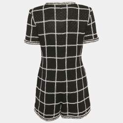 مملوكة مسبقًا جمبسوت شانيل تويد لوريكس أسود بتفاصيل أزرار مقاس متوسط - ميديم