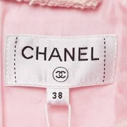 مملوكة مسبقًا Chanel Pink Tweed Straight Mini Skirt M
