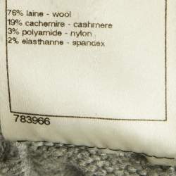 Pre Owned Chanel Grey Wool & Cashmere Midi Dress M