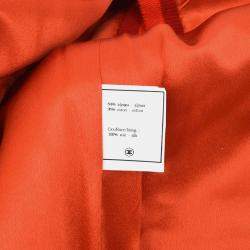 Pre Owned سترة شانييل فرو أحمر مقاس 34 فرانسي