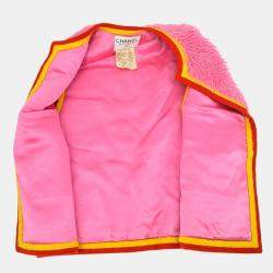 Pre Owned فيست فرو بلا أكمام شانيل زهري مقاس فرنسا 38