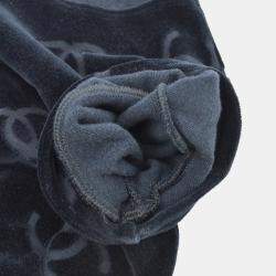 مملوكة مسبقًا قميص شانيل عنق دائري كم قصير توب أسود FR 42